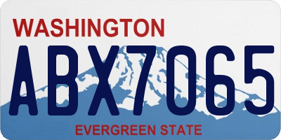WA license plate ABX7065