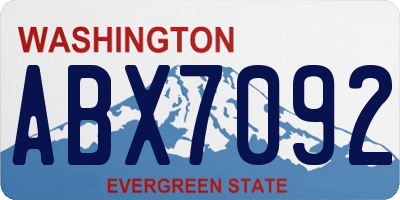 WA license plate ABX7092