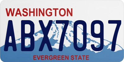 WA license plate ABX7097