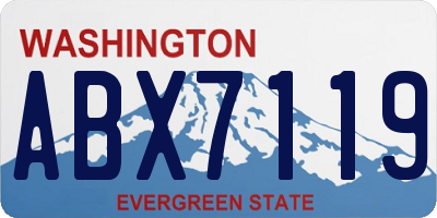 WA license plate ABX7119