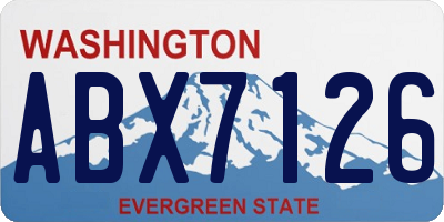 WA license plate ABX7126