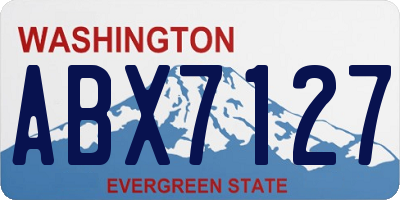 WA license plate ABX7127