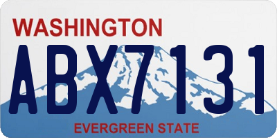 WA license plate ABX7131