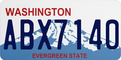WA license plate ABX7140