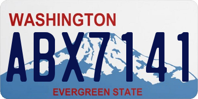 WA license plate ABX7141