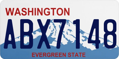 WA license plate ABX7148