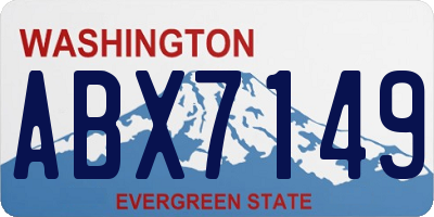 WA license plate ABX7149