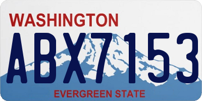 WA license plate ABX7153