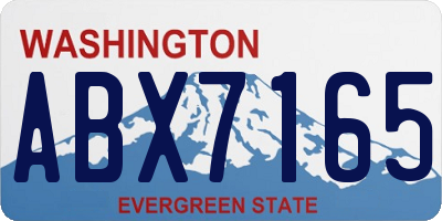 WA license plate ABX7165