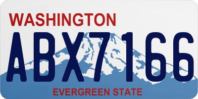 WA license plate ABX7166