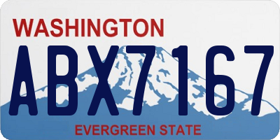 WA license plate ABX7167