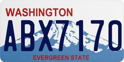 WA license plate ABX7170