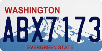 WA license plate ABX7173