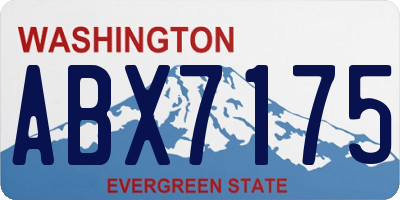 WA license plate ABX7175