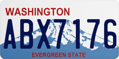WA license plate ABX7176