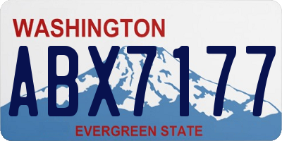 WA license plate ABX7177
