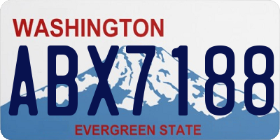 WA license plate ABX7188