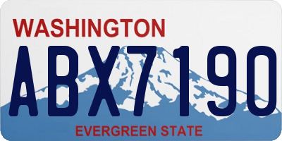 WA license plate ABX7190