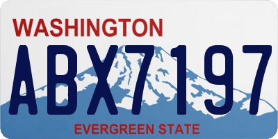 WA license plate ABX7197