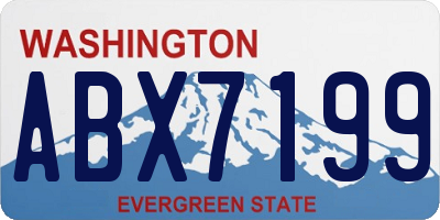 WA license plate ABX7199