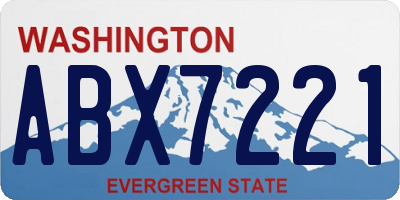 WA license plate ABX7221