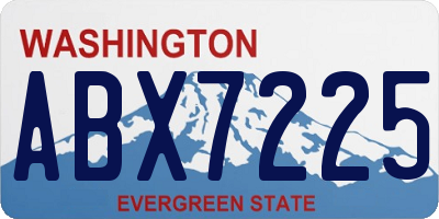 WA license plate ABX7225