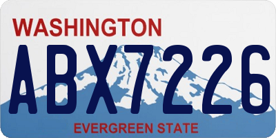 WA license plate ABX7226
