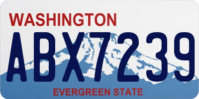 WA license plate ABX7239