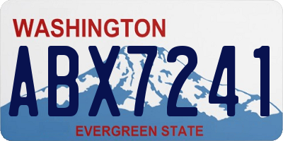 WA license plate ABX7241