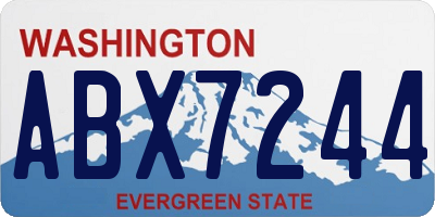 WA license plate ABX7244