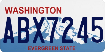 WA license plate ABX7245
