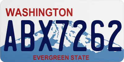 WA license plate ABX7262