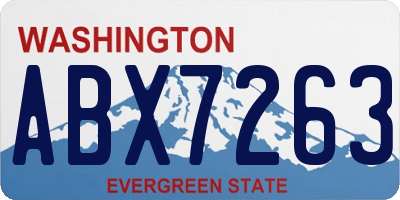 WA license plate ABX7263