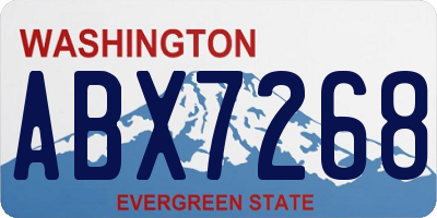 WA license plate ABX7268
