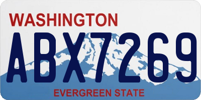 WA license plate ABX7269