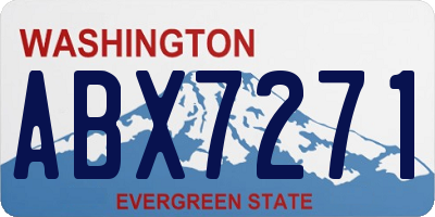 WA license plate ABX7271