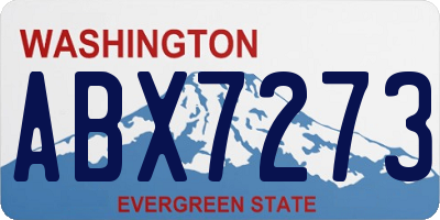 WA license plate ABX7273