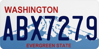 WA license plate ABX7279