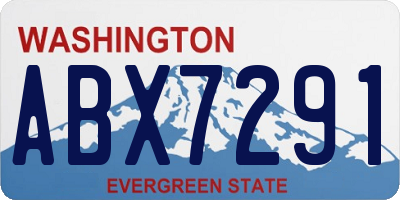 WA license plate ABX7291