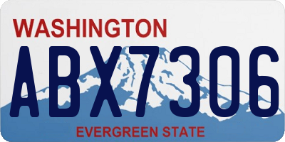 WA license plate ABX7306