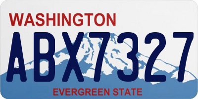 WA license plate ABX7327
