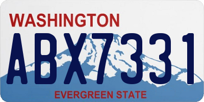 WA license plate ABX7331