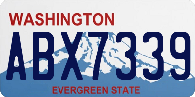 WA license plate ABX7339
