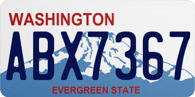 WA license plate ABX7367