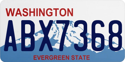 WA license plate ABX7368