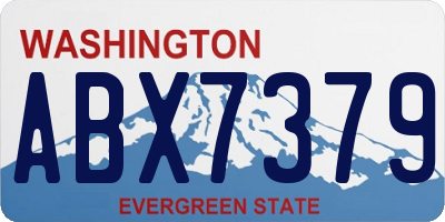 WA license plate ABX7379