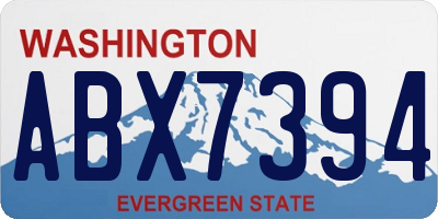 WA license plate ABX7394