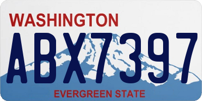 WA license plate ABX7397