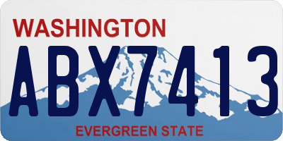 WA license plate ABX7413