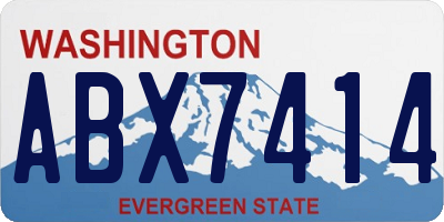 WA license plate ABX7414